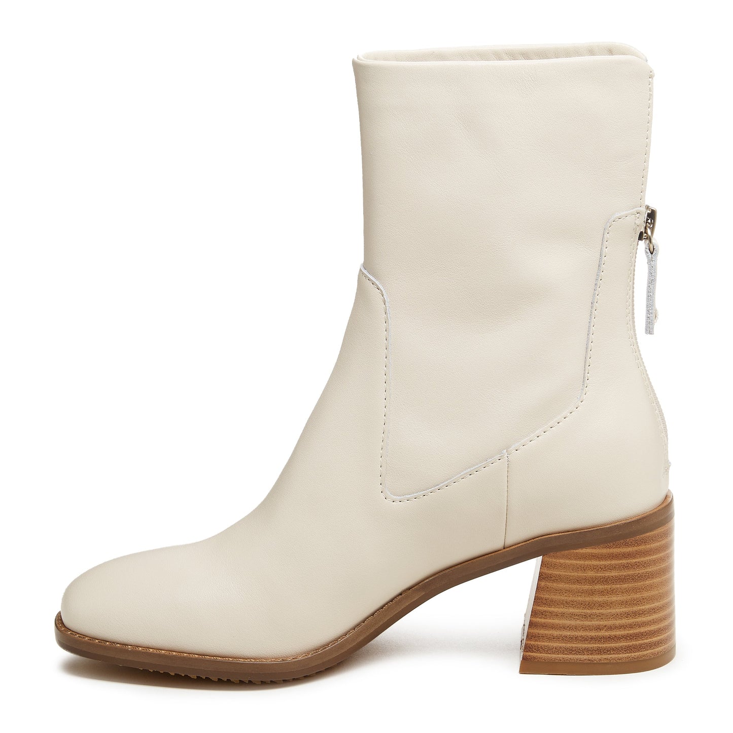 Island White Leather Booties