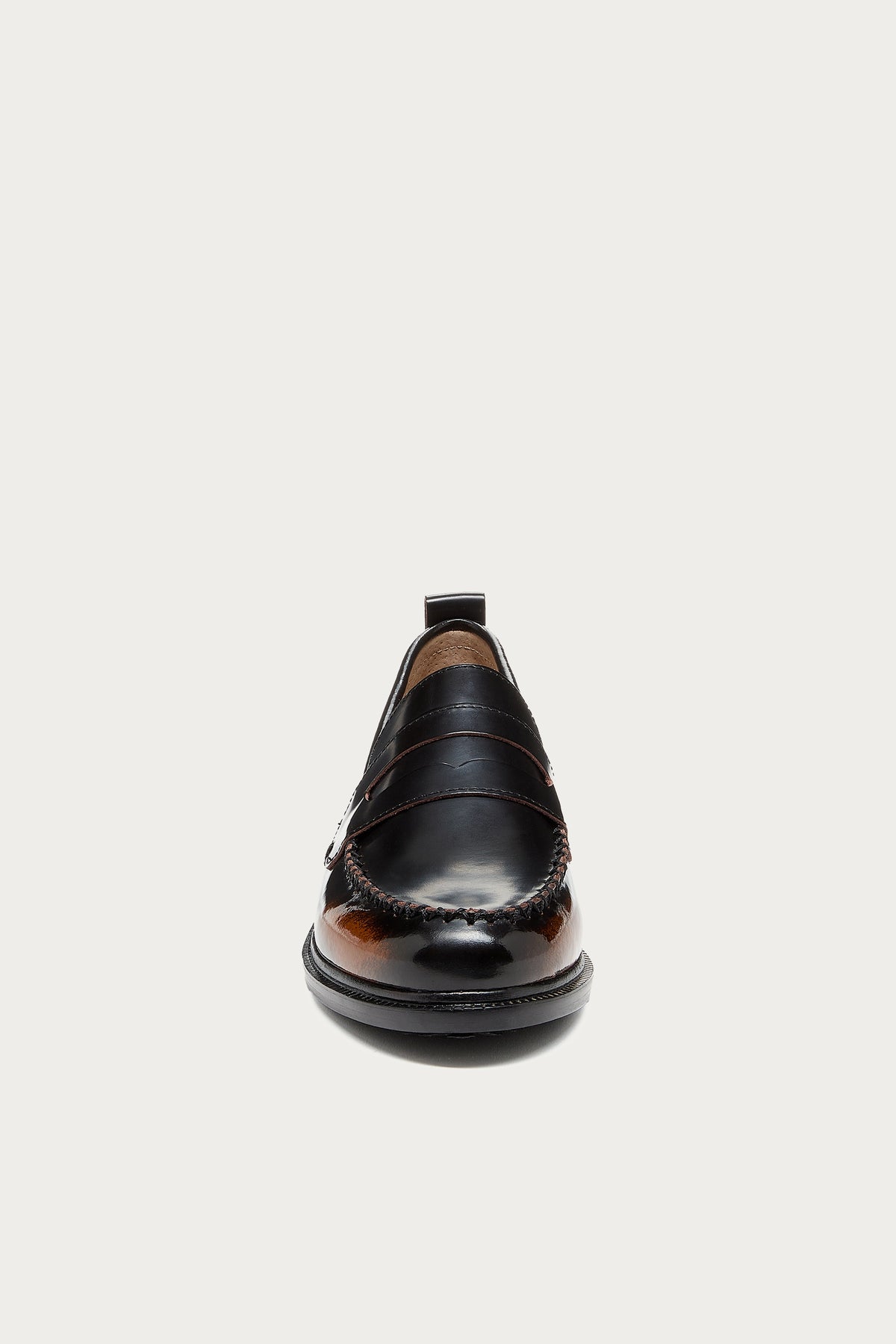 Lens Brushed Off Black Loafers