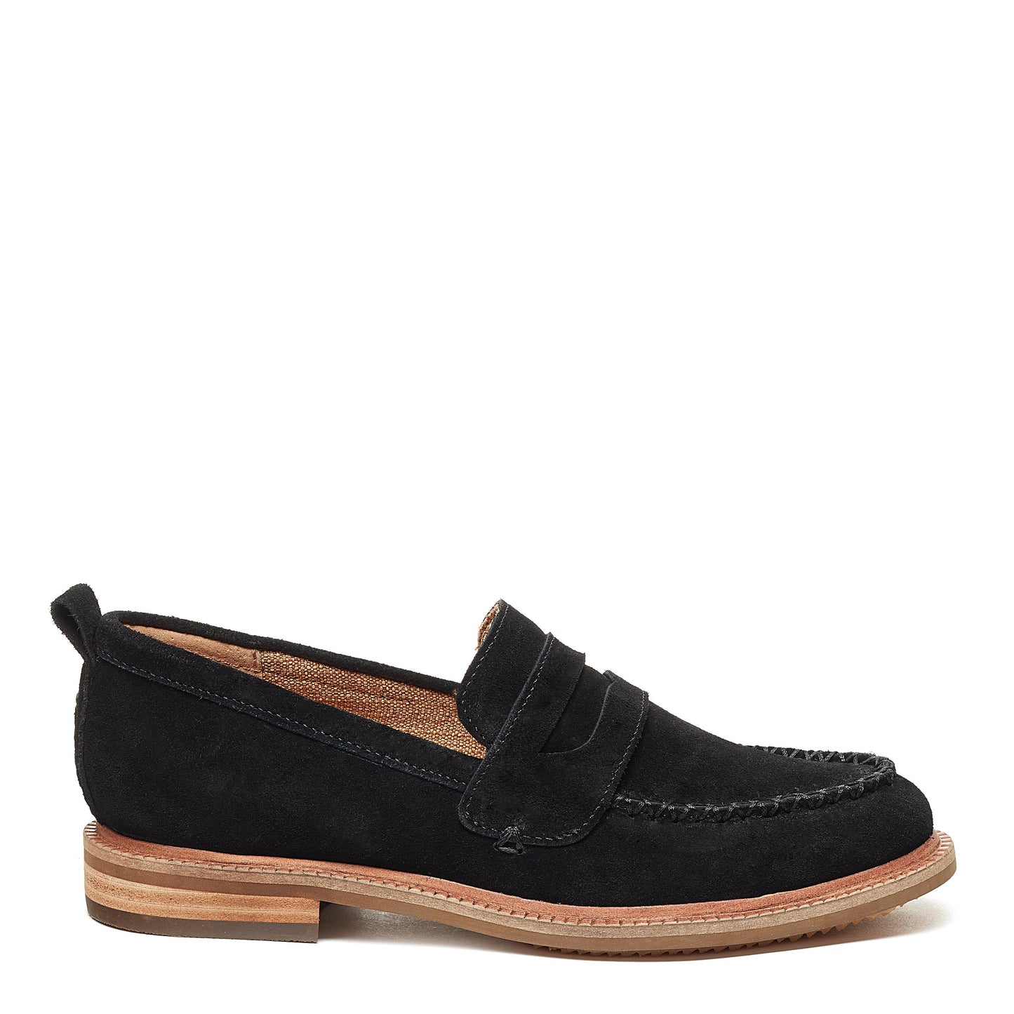 Lens Black Suede Loafers