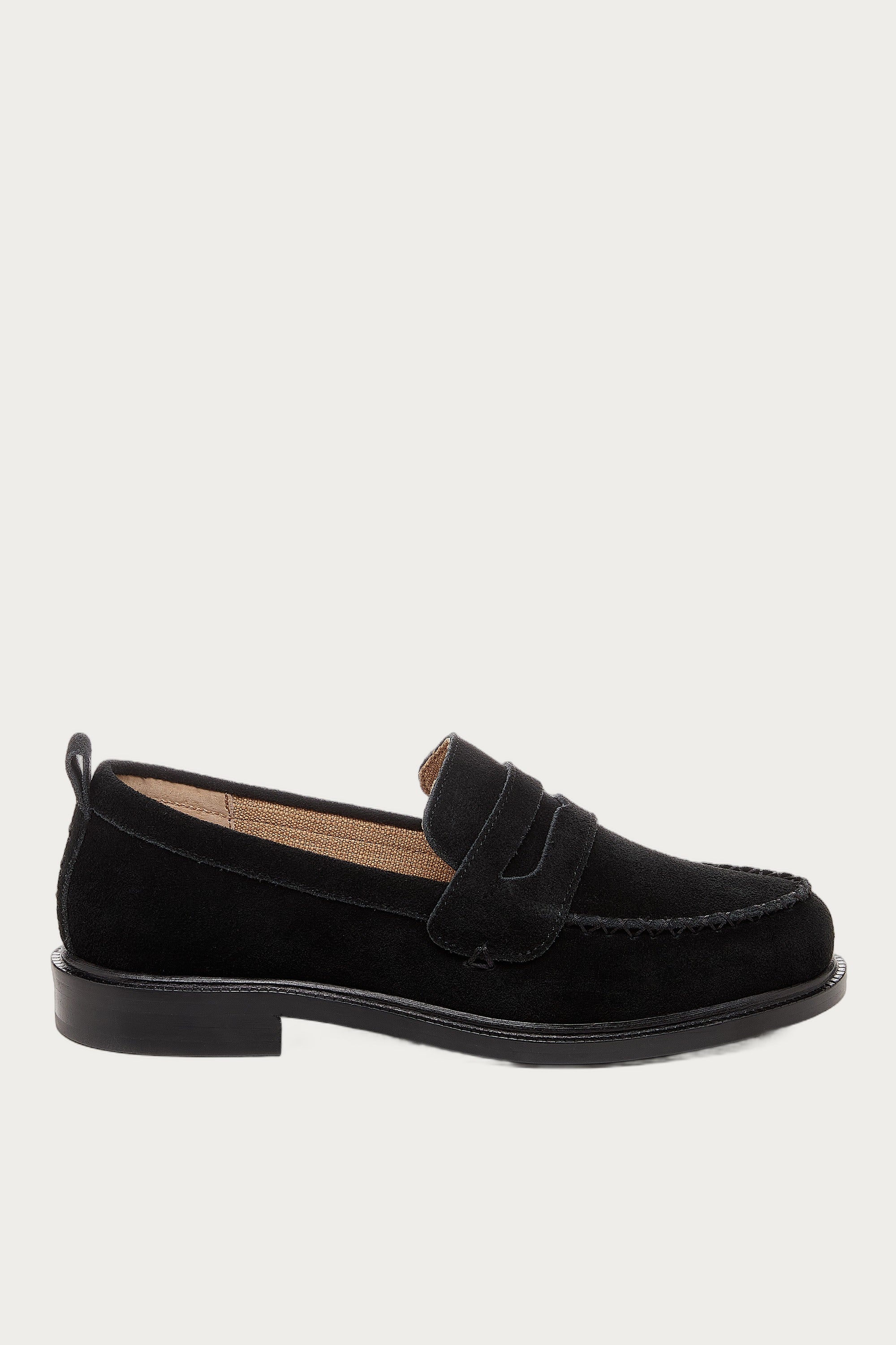 Lens All Black Suede Loafer