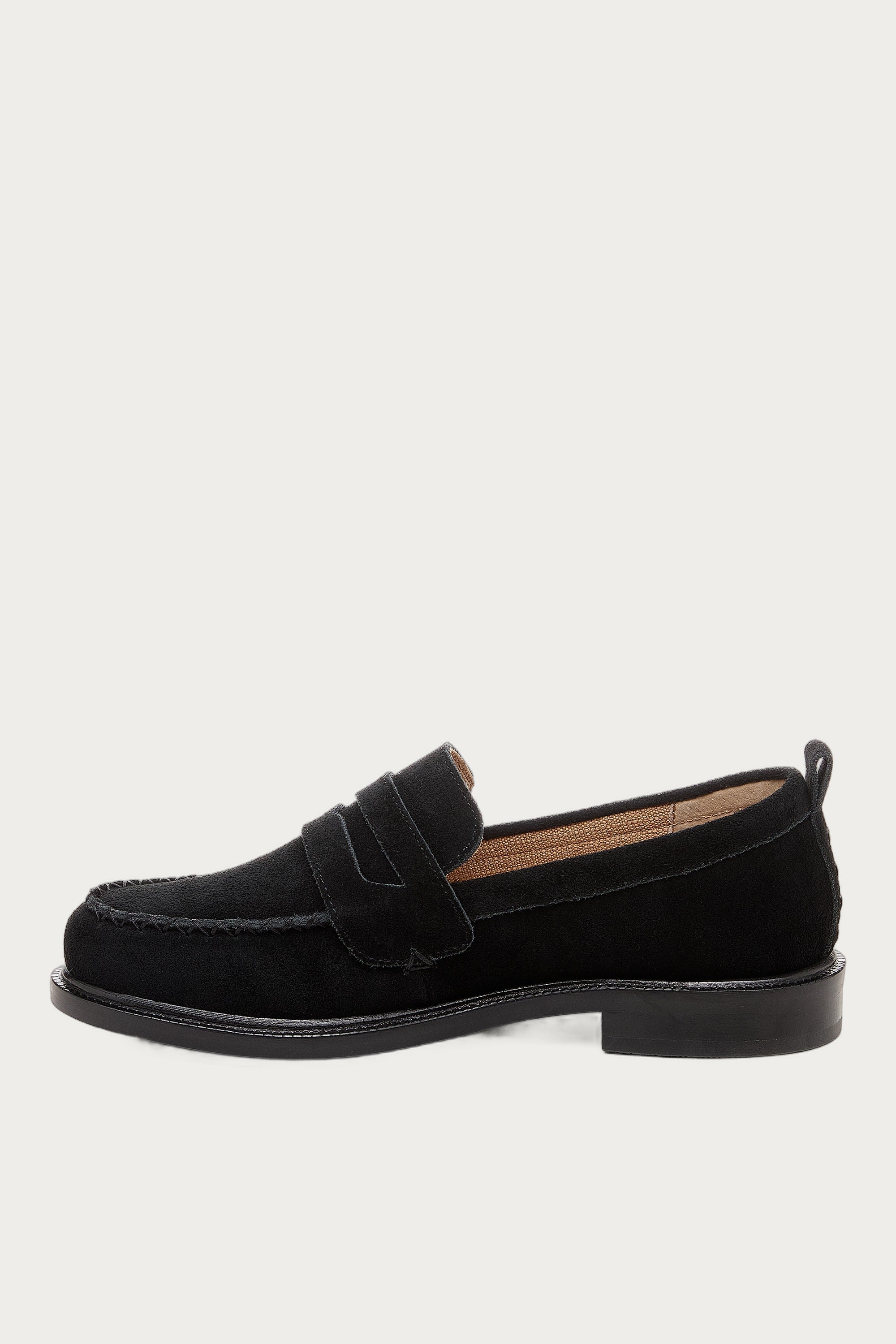 Lens All Black Suede Loafer