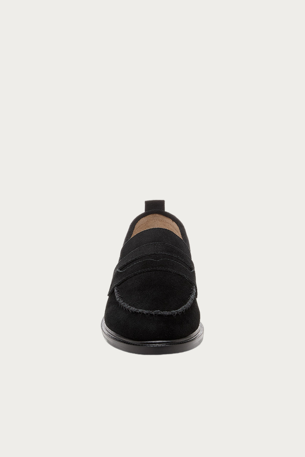 Lens All Black Suede Loafer