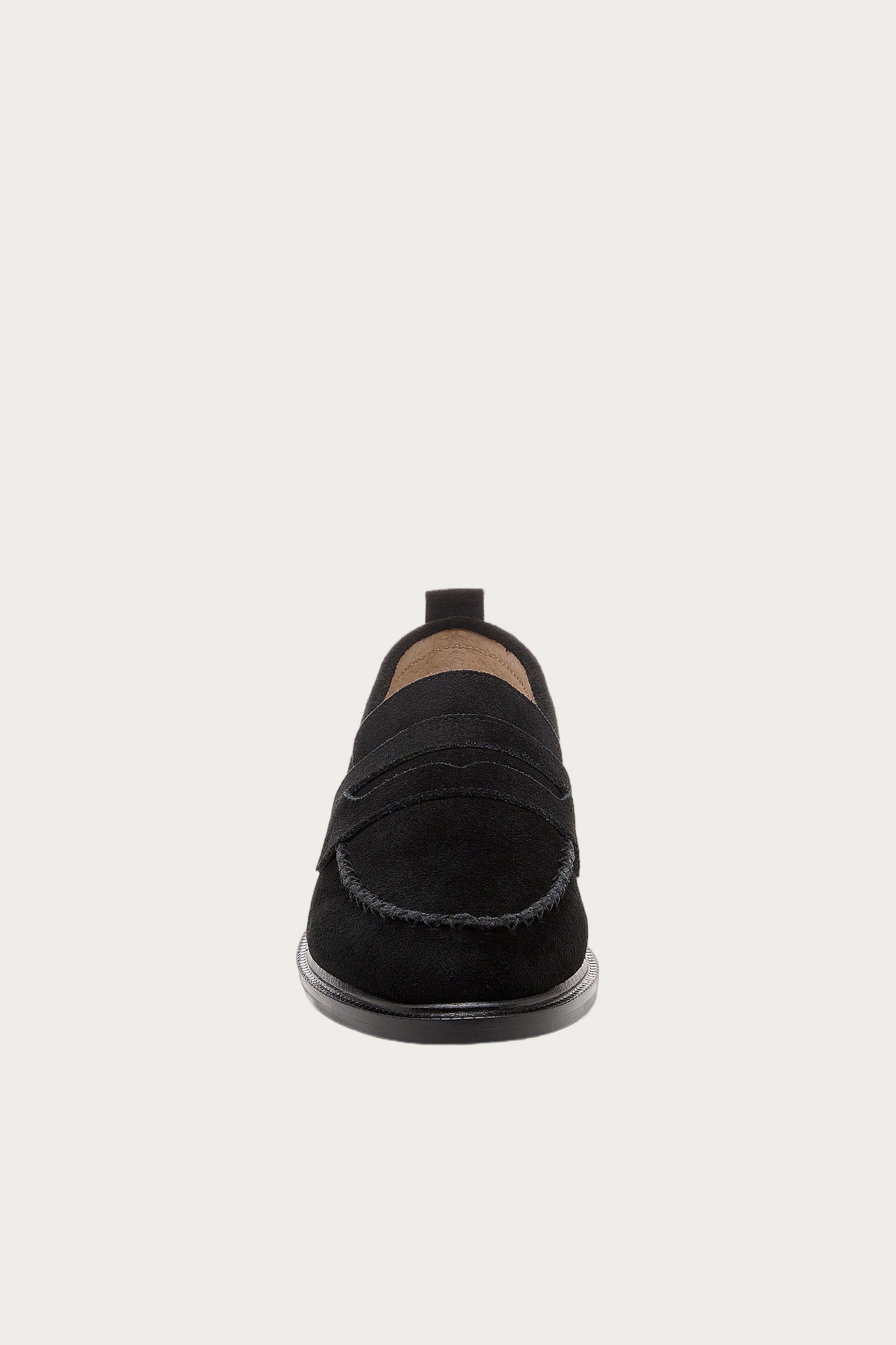 Lens All Black Suede Loafer