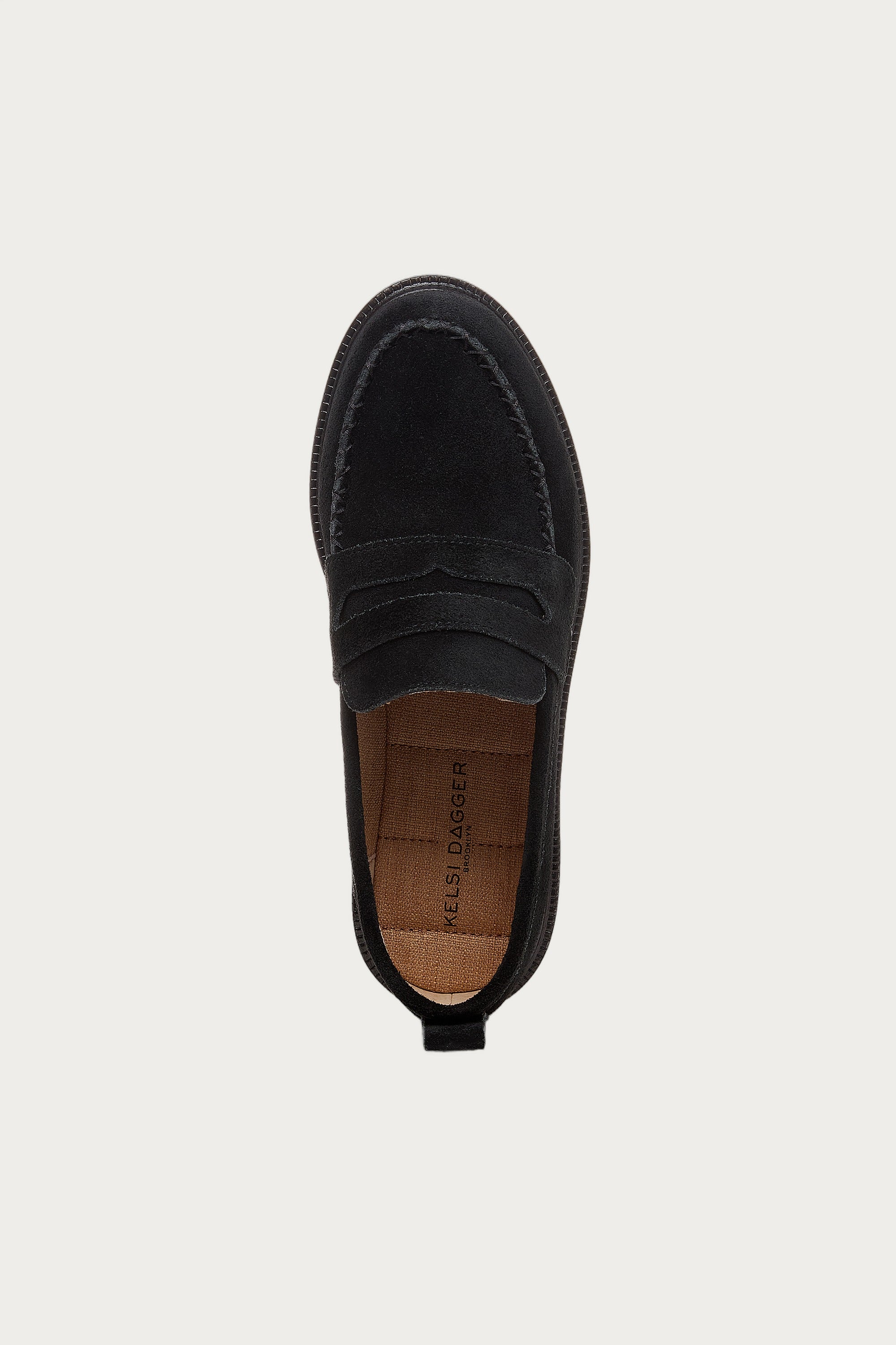 Lens All Black Suede Loafer