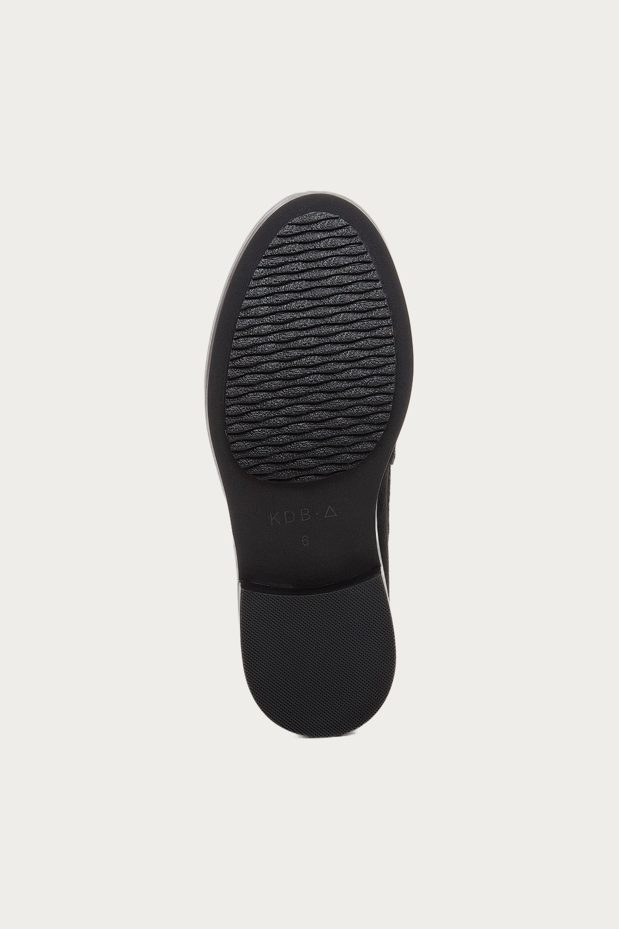 Lens All Black Suede Loafer