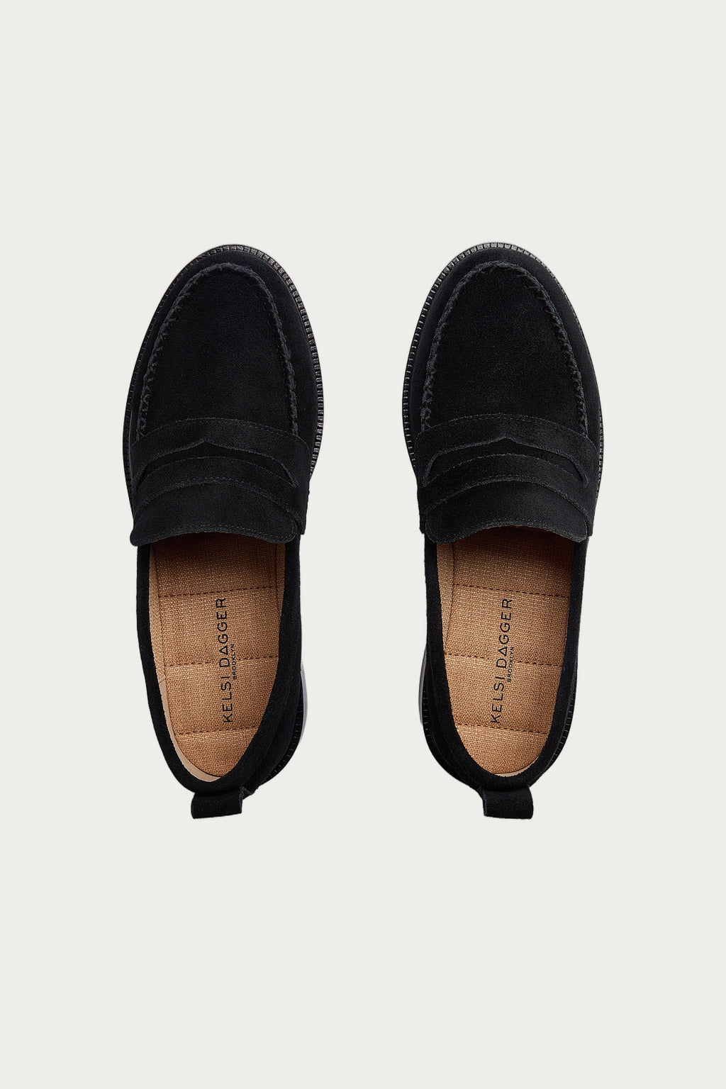 Lens All Black Suede Loafer