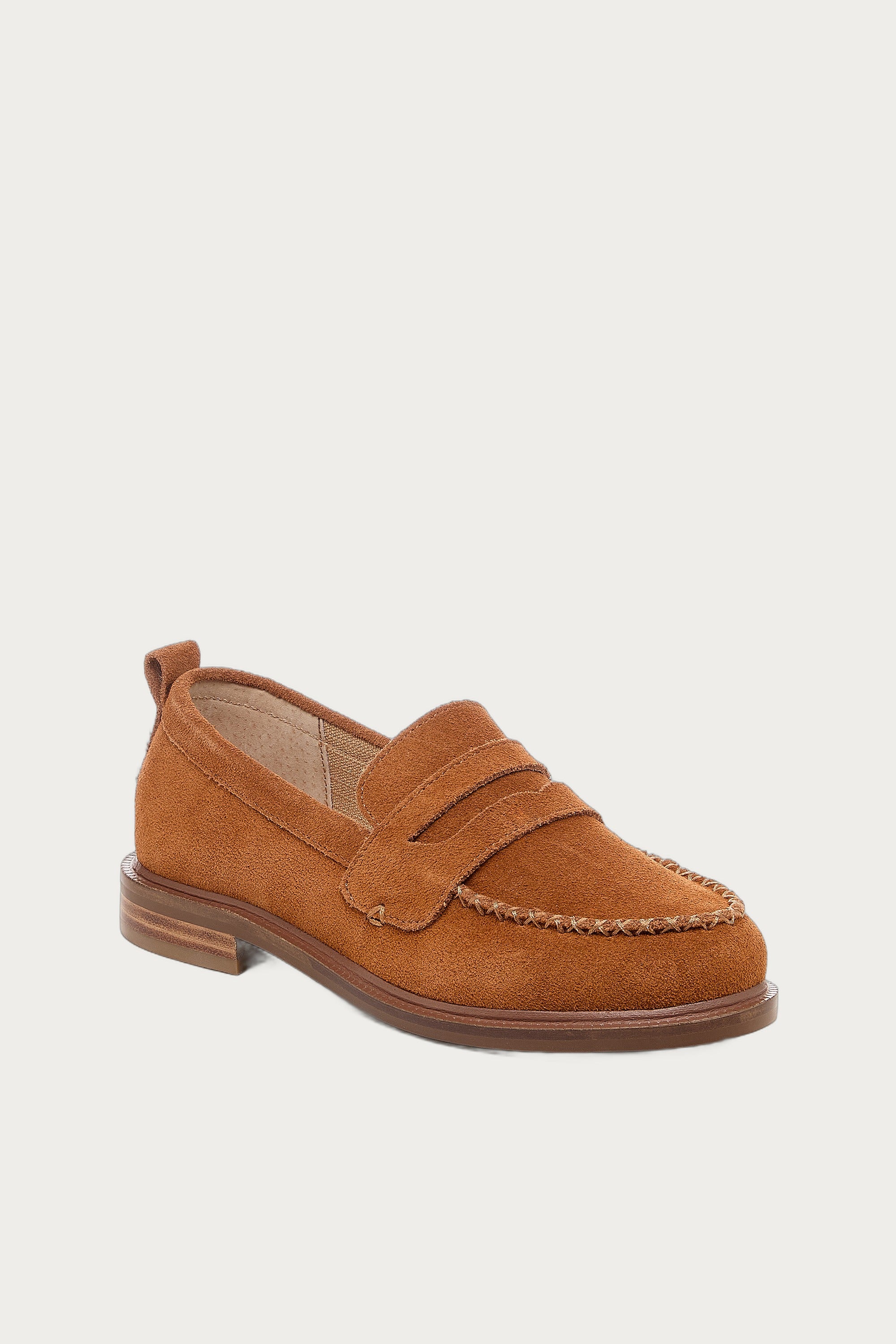 Lens Burnt Cognac Suede Loafers