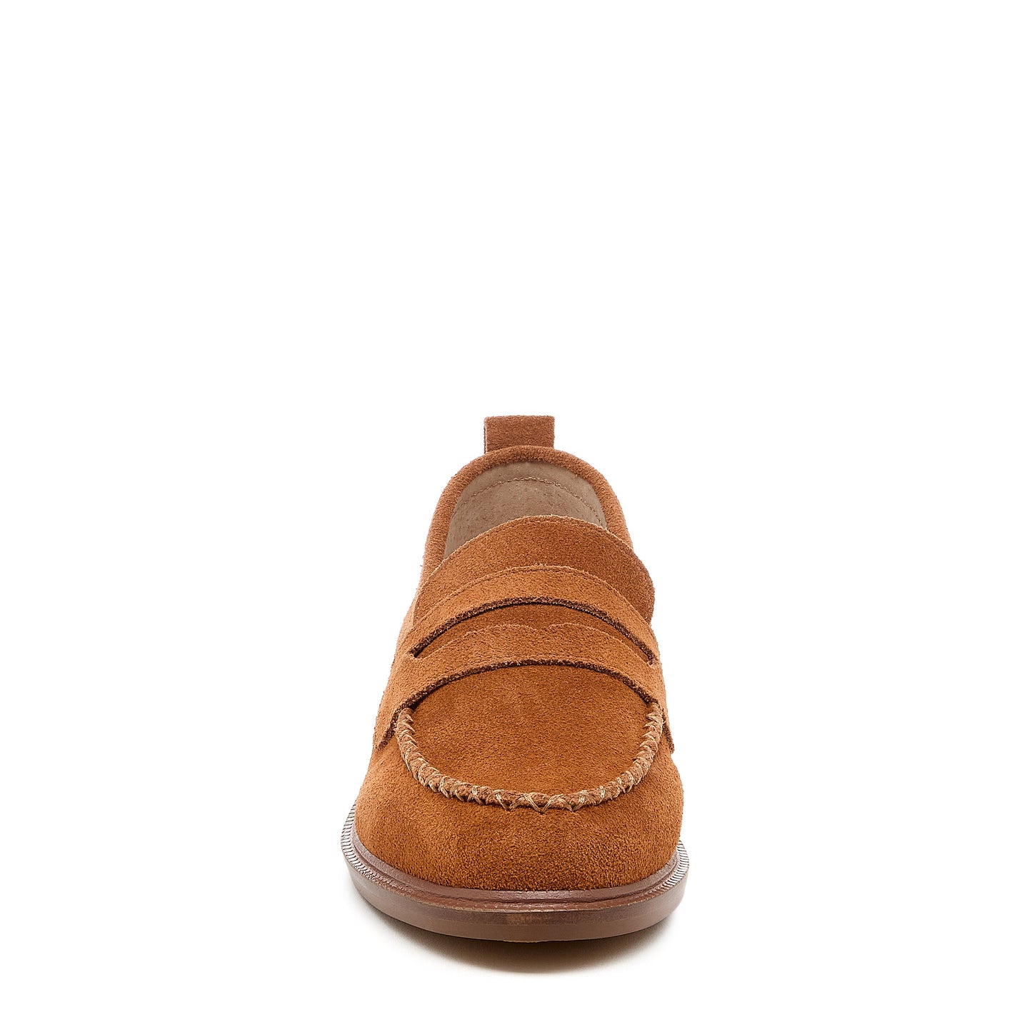 Lens Burnt Cognac Suede Loafers