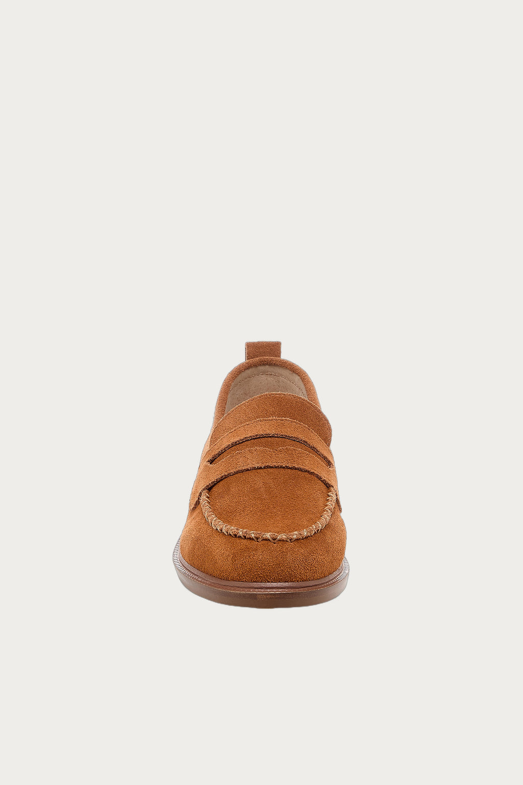 Lens Burnt Cognac Suede Loafers