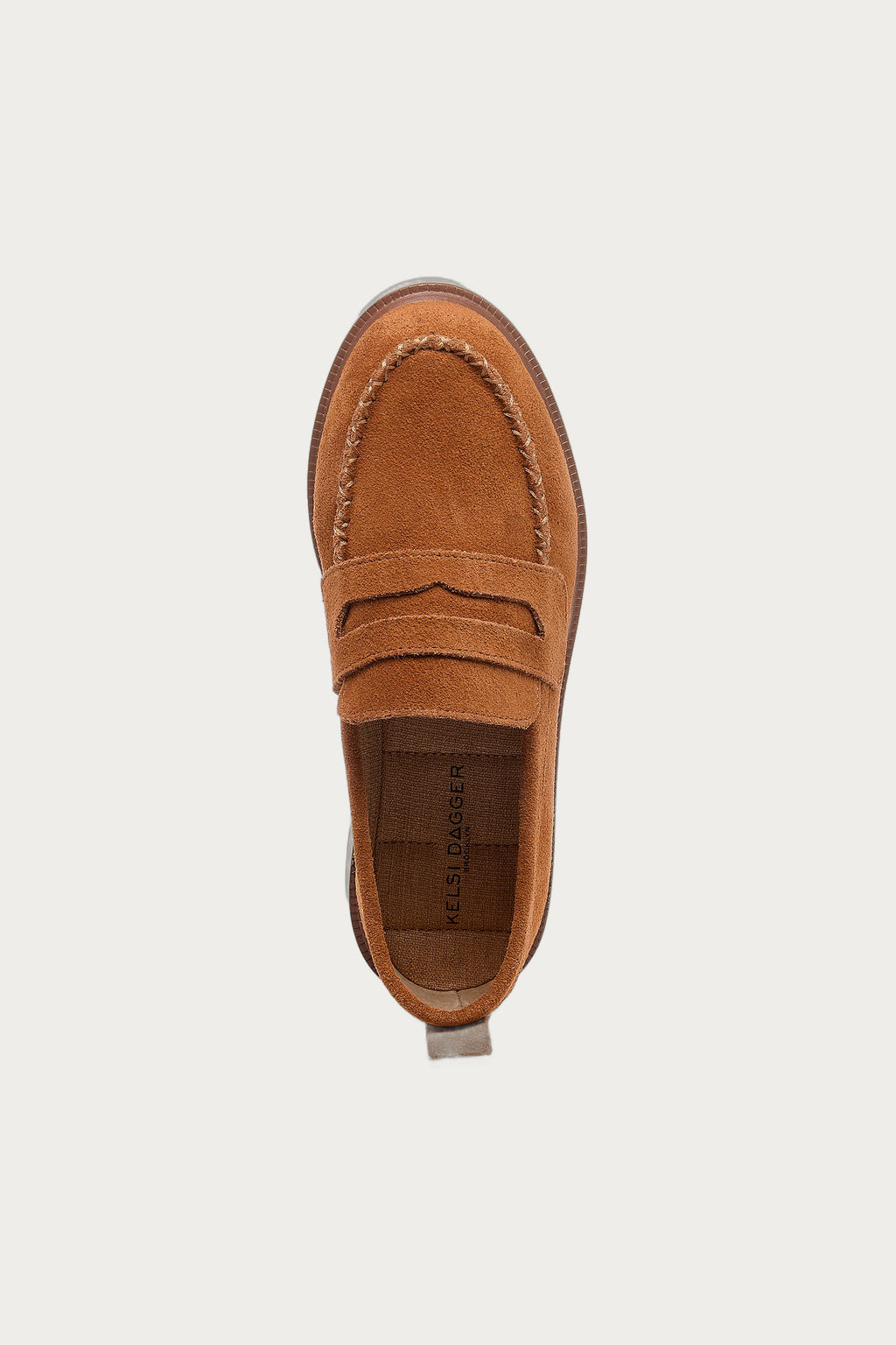 Lens Burnt Cognac Suede Loafers