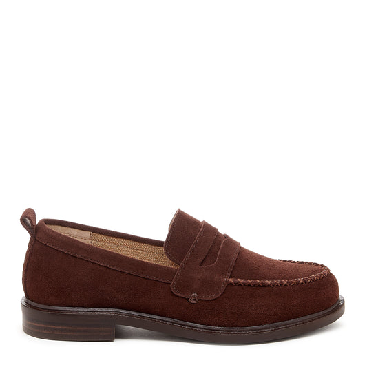 Lens Warm Brown Suede Loafer
