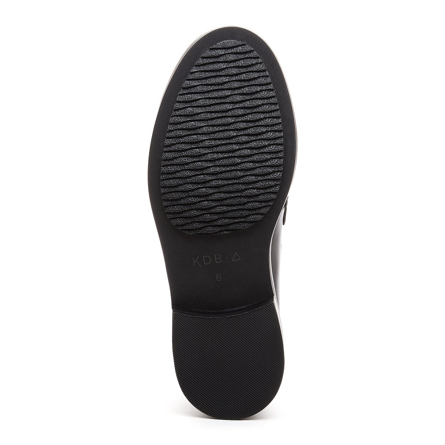 Lens Black Crinkle Leather Loafers