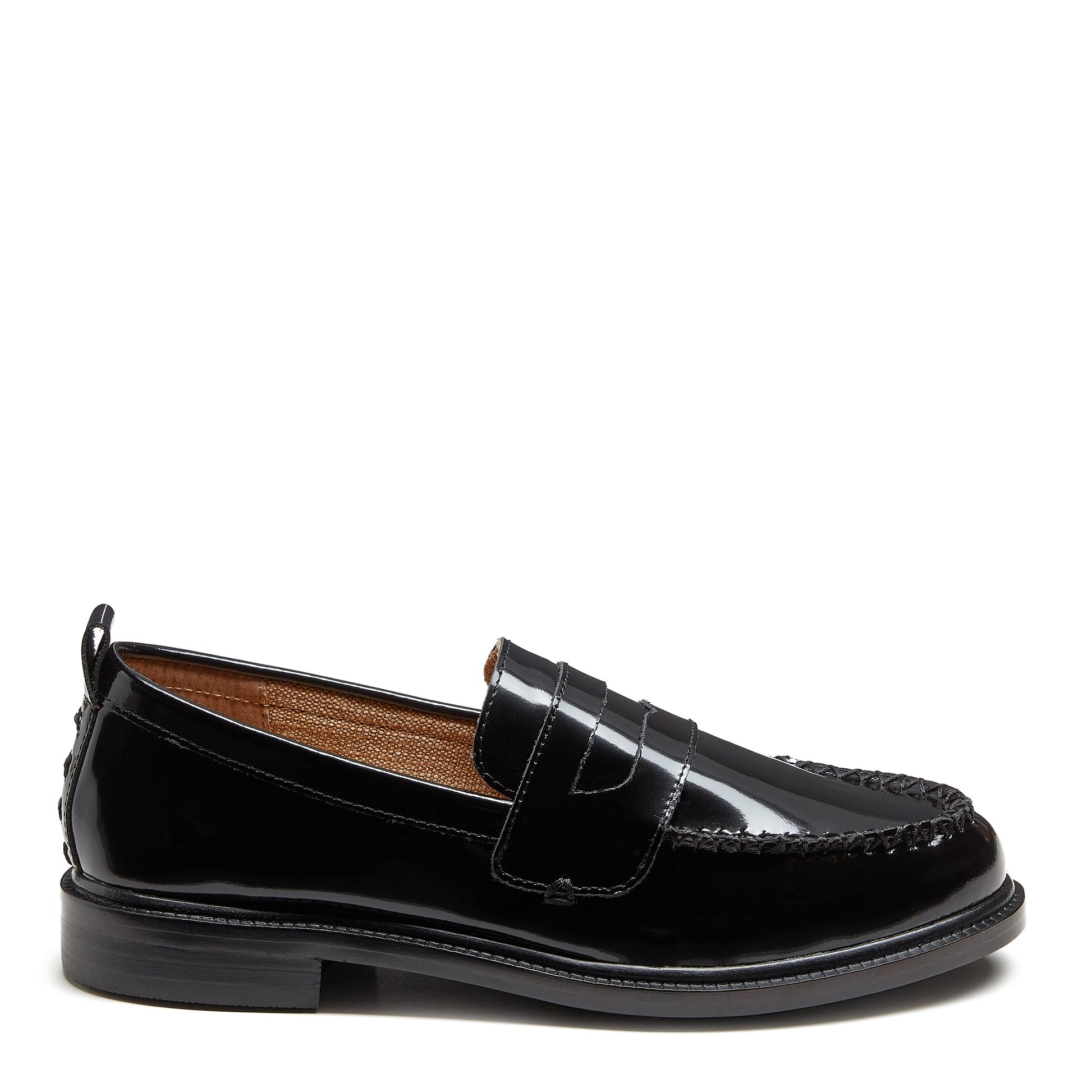 Women's Lens All Black Leather Wide Width Loafers by Kelsi Dagger BK®