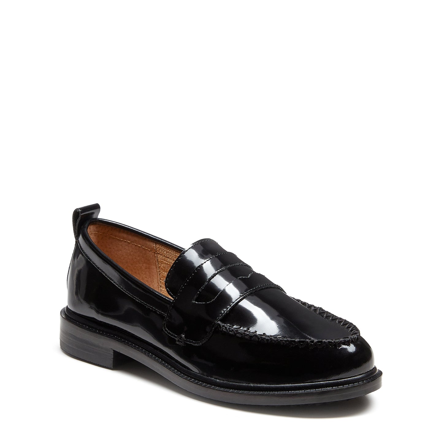 Women's Lens All Black Leather Wide Width Loafers by Kelsi Dagger BK®