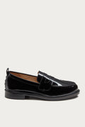 Lens All Black Leather Loafers