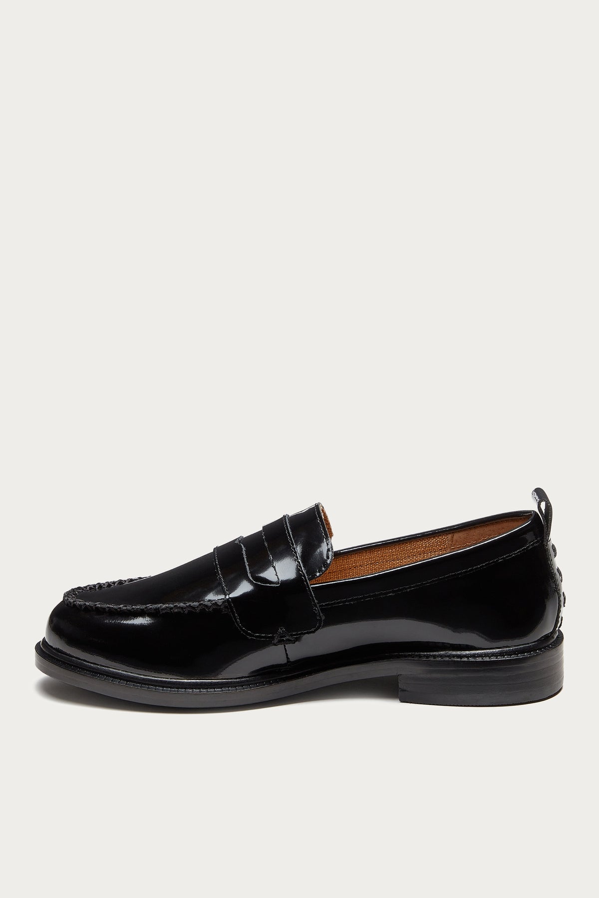 Lens All Black Leather Wide Width Loafers