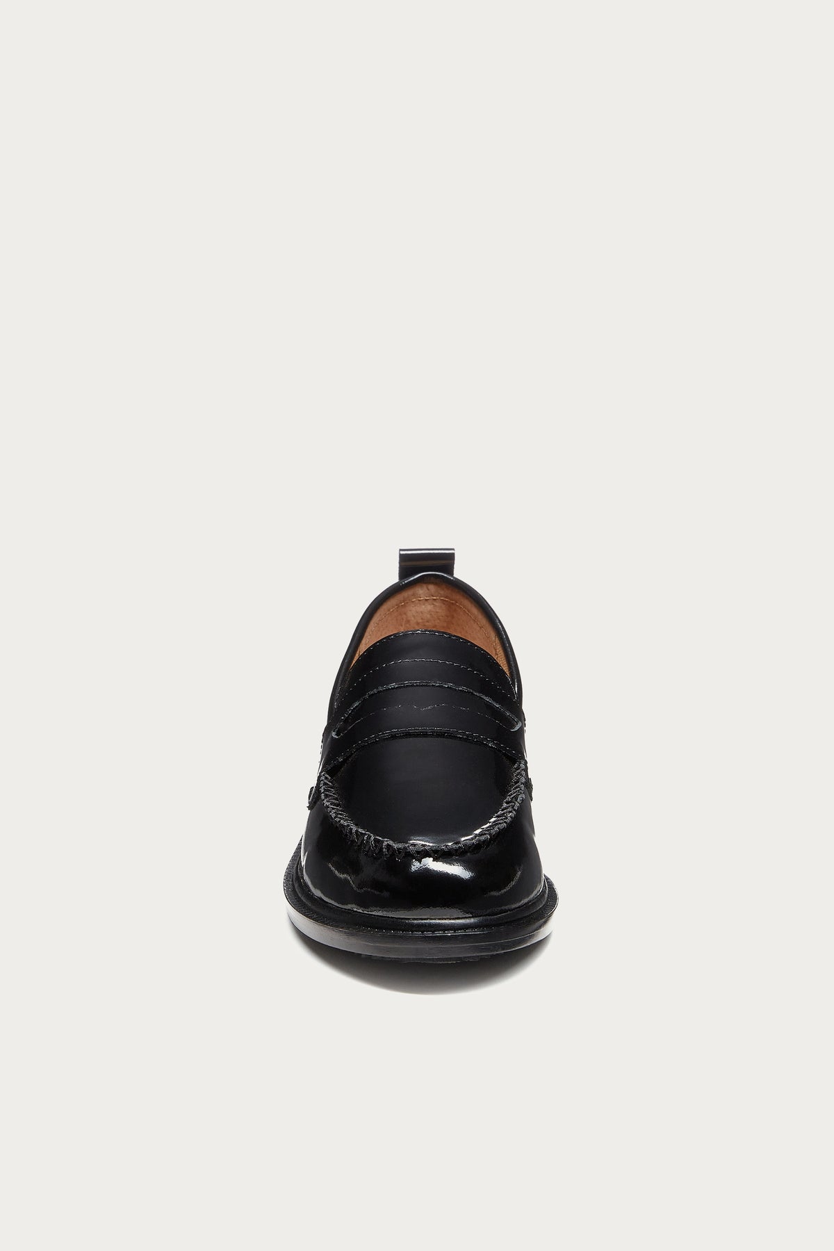 Lens All Black Leather Loafers