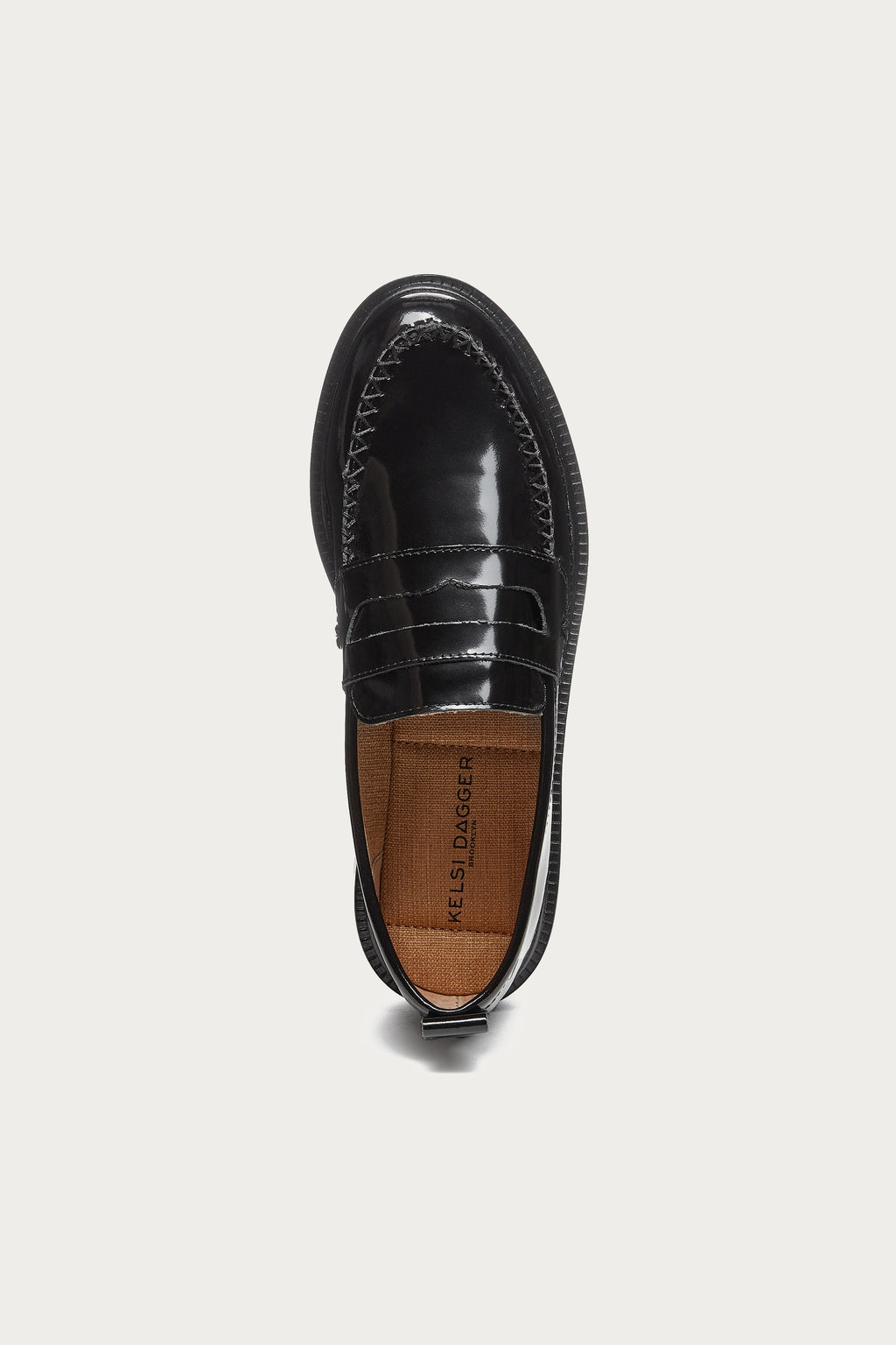 Lens All Black Leather Loafers