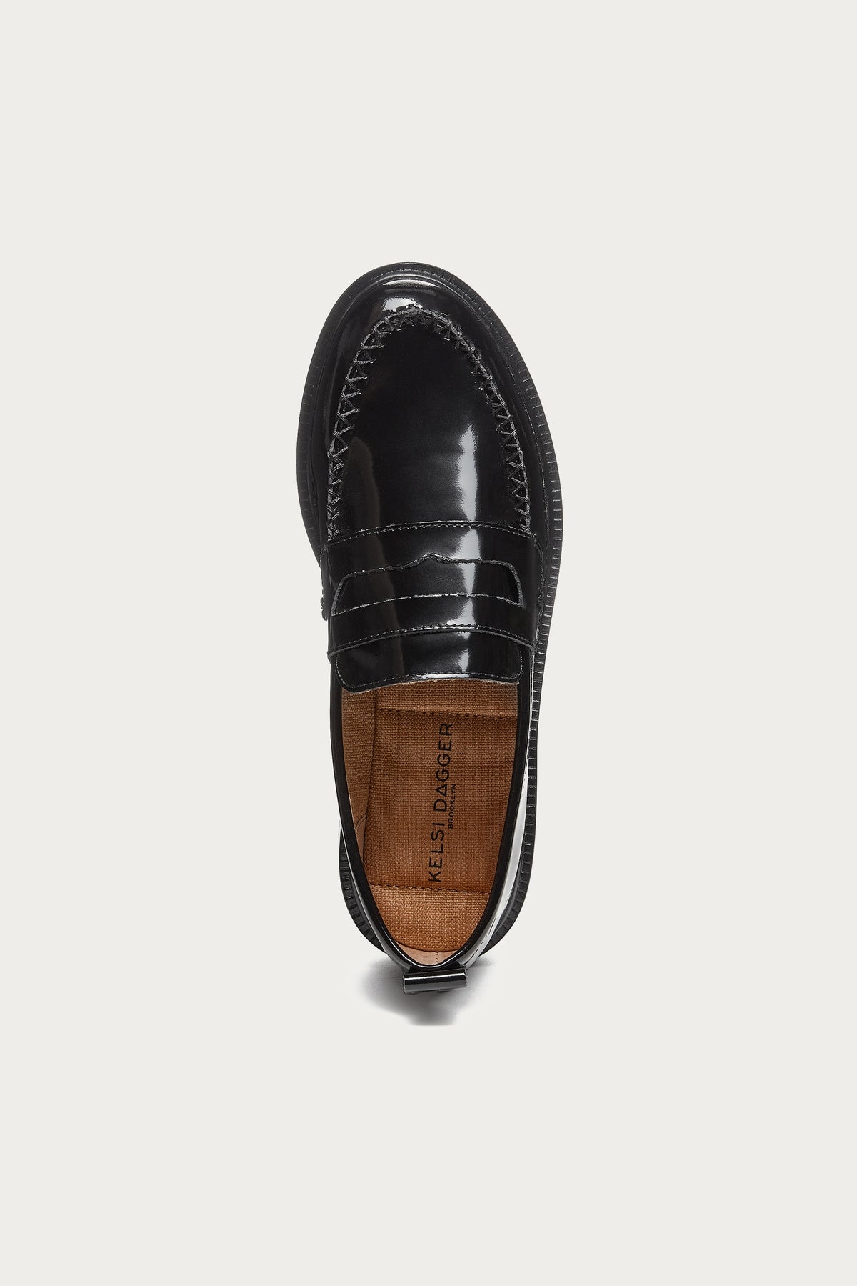 Lens All Black Leather Wide Width Loafers