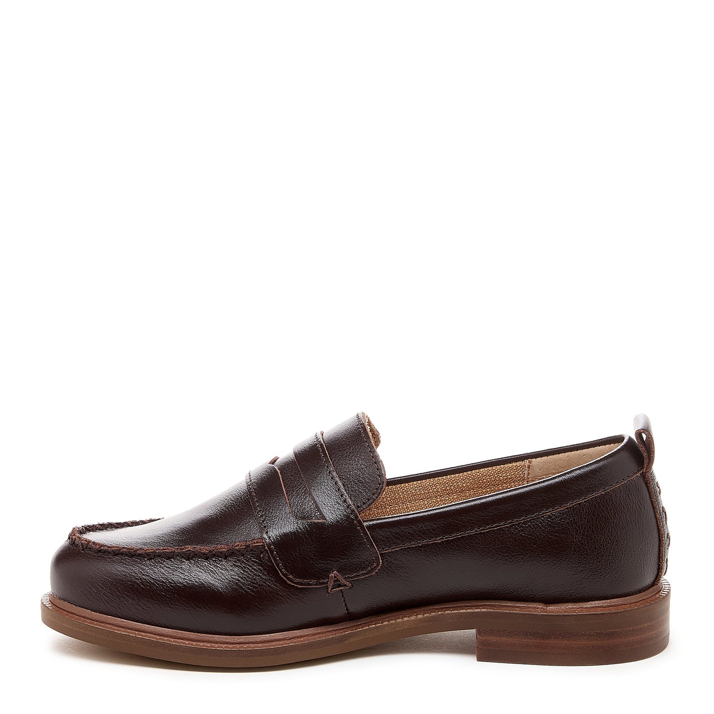Lens Warm Brown Leather Loafers