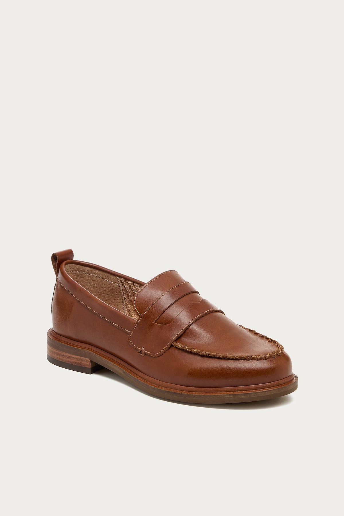 Lens Caramel Wide Width Leather Loafers