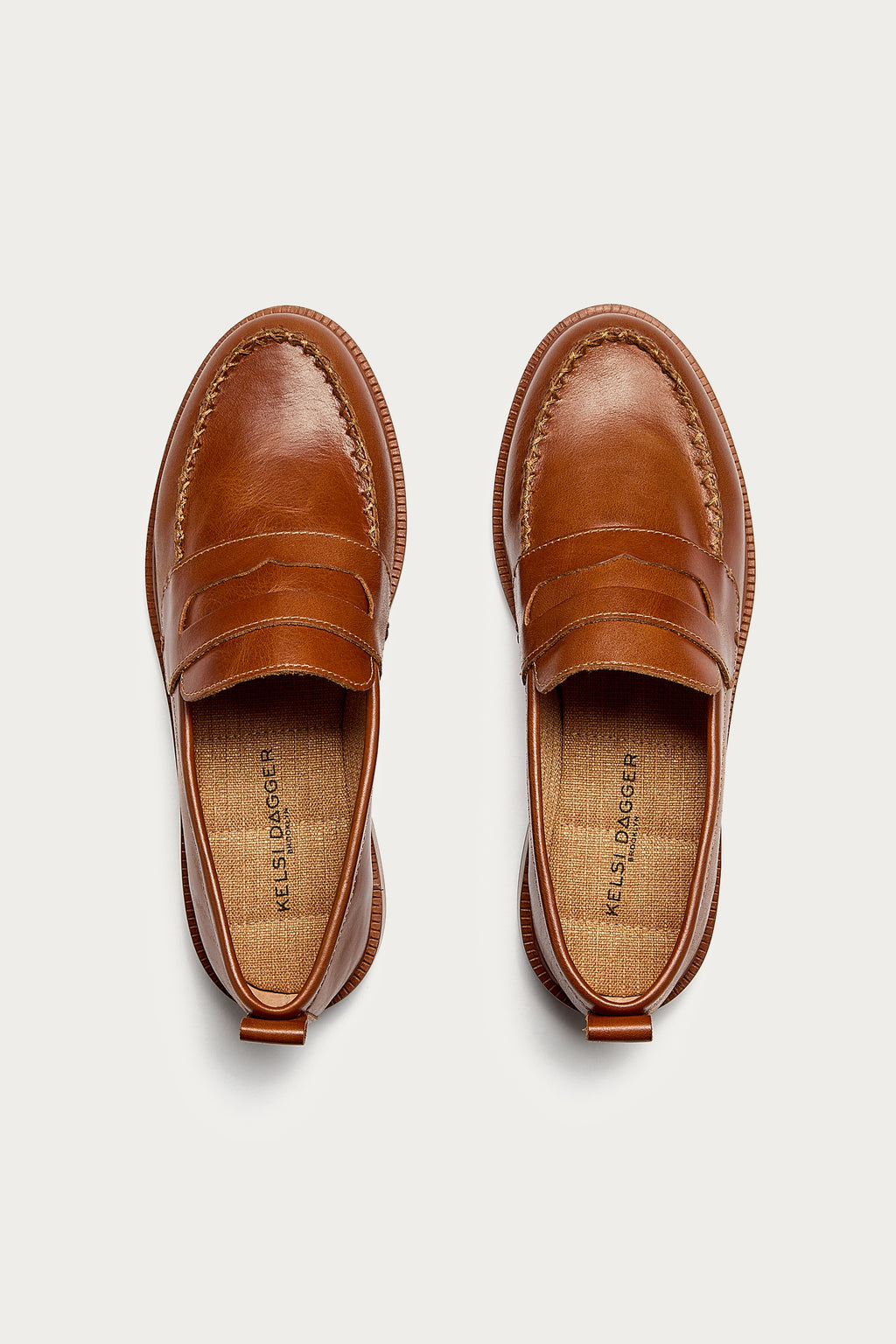 Lens Caramel Wide Width Leather Loafers