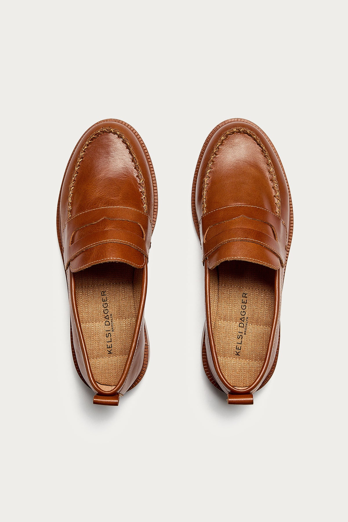 Lens Caramel Wide Width Leather Loafers