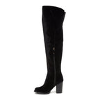 Logan Black Velvet Over The Knee Boots
