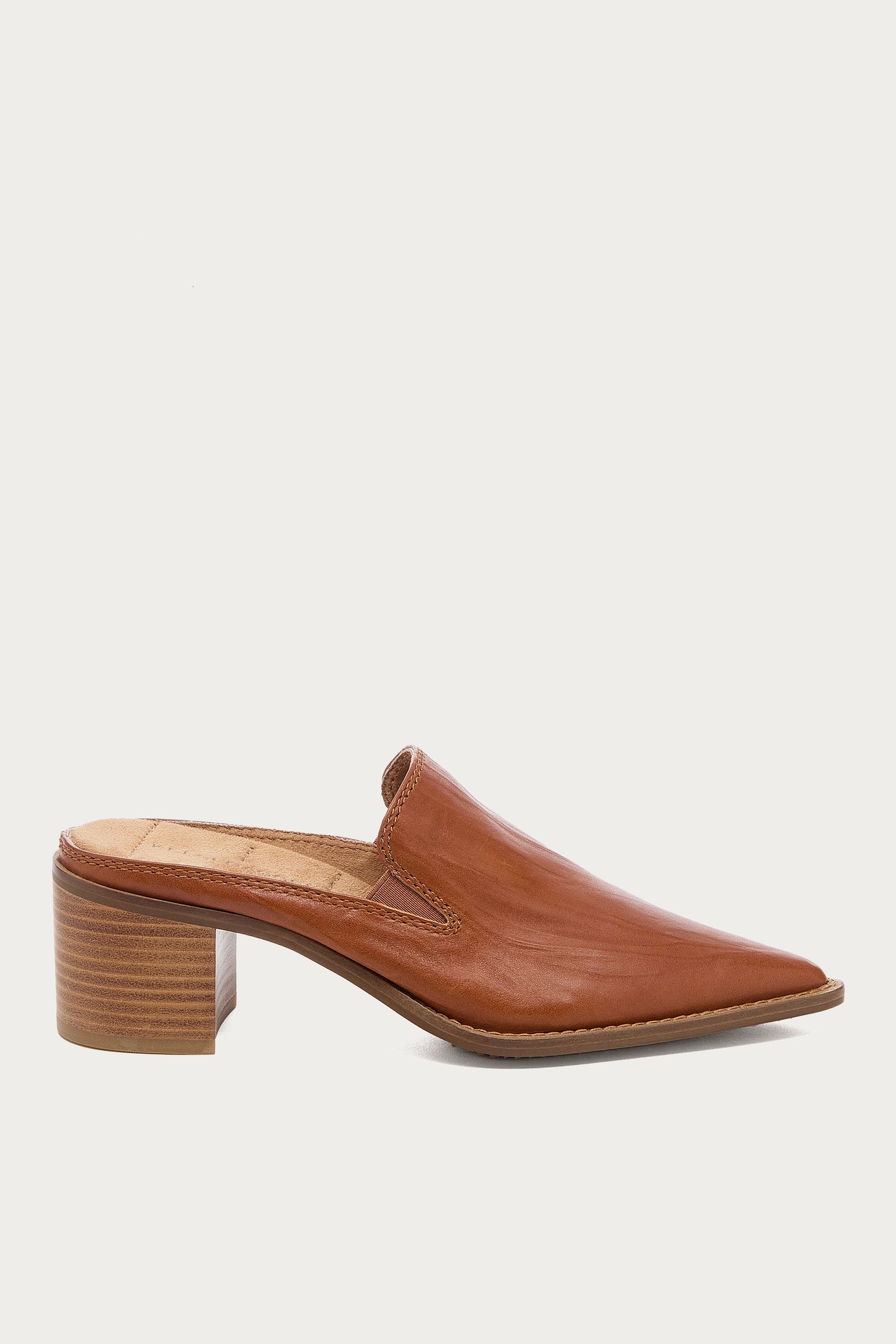 Mason Burnt Cognac Pointed Toe Mules