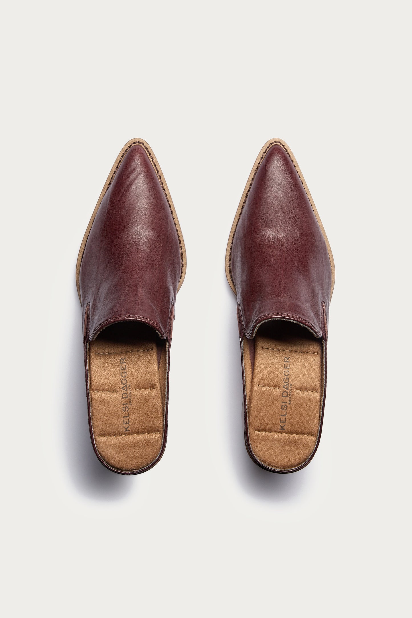 Mason Warm Brown Pointed Toe Mules