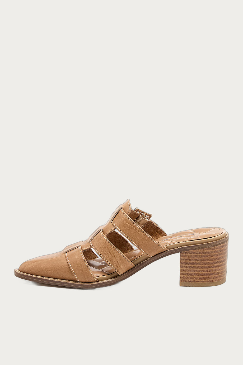 Mitchie Oatmeal Leather Heels