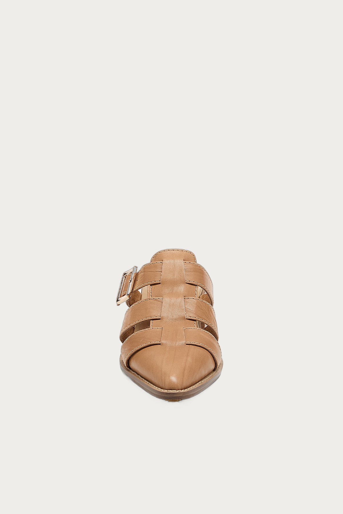 Mitchie Oatmeal Leather Heels