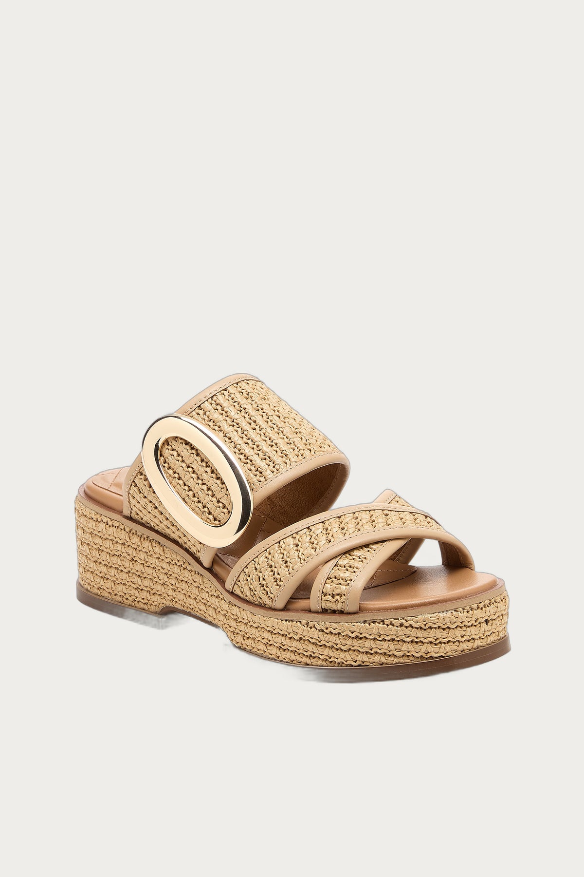 Nina Raffia Wedge Sandals