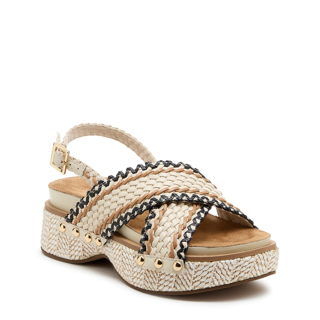 Pace Women's Shell Raffia Platform Sandal