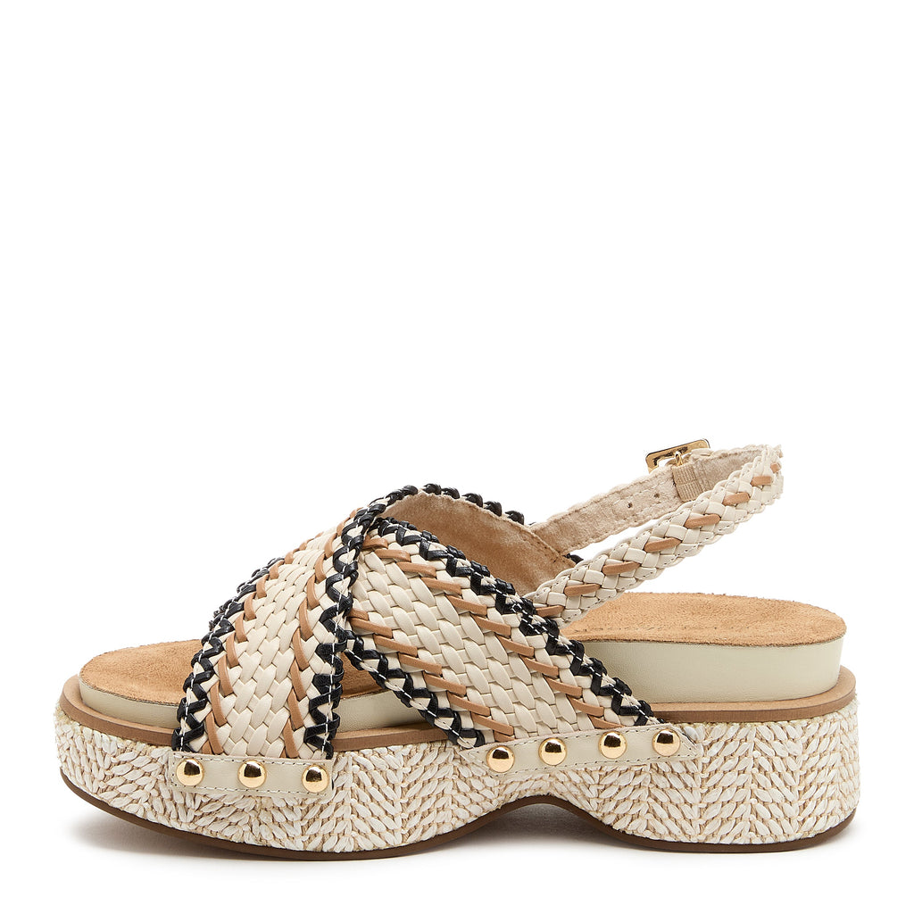Pace Women's Shell Raffia Platform Sandal