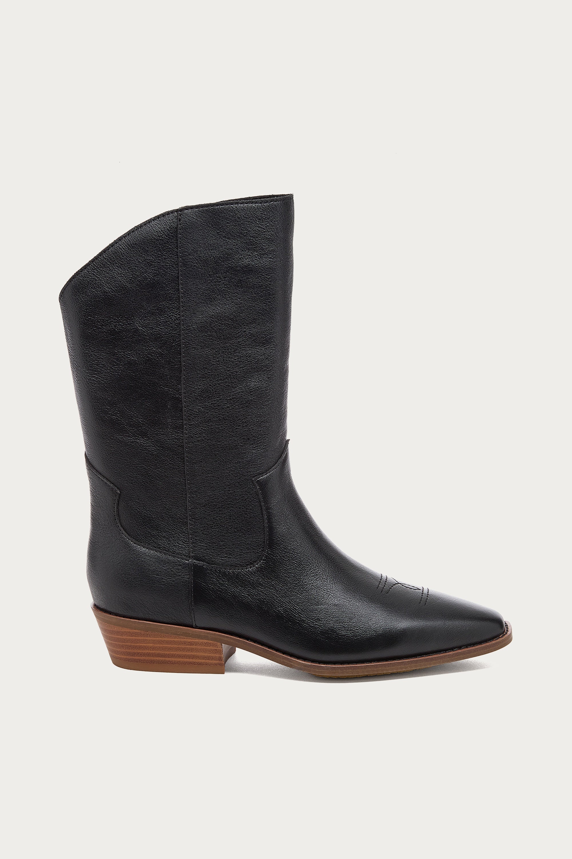 Piper Black Leather Boot