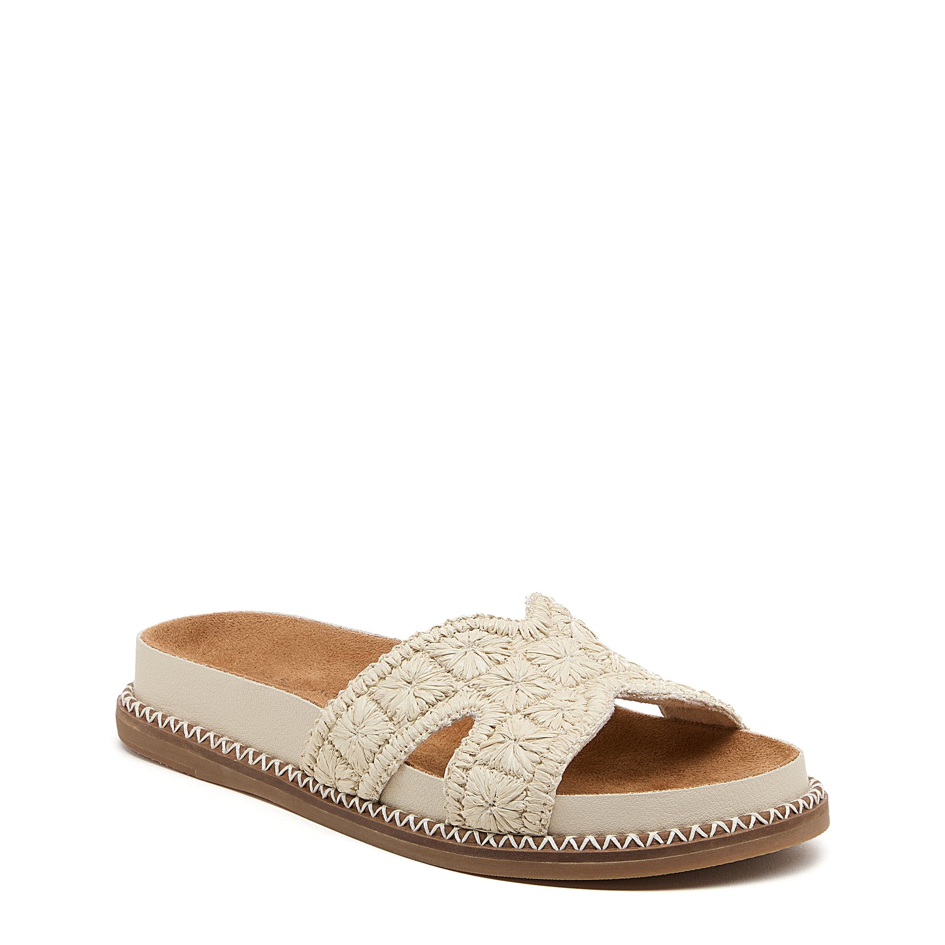 shay salt raffia slide sandal, women's slide sandal styling detail, Kelsi Dagger Brooklyn