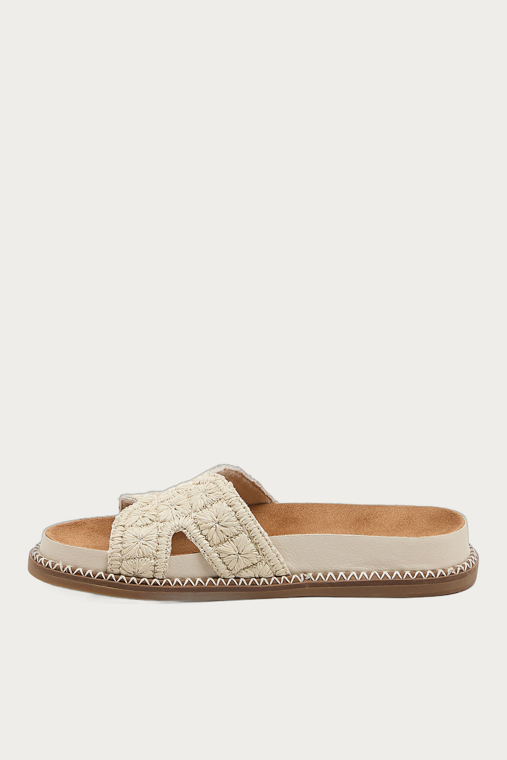 Shay Salt Raffia Slide Sandal