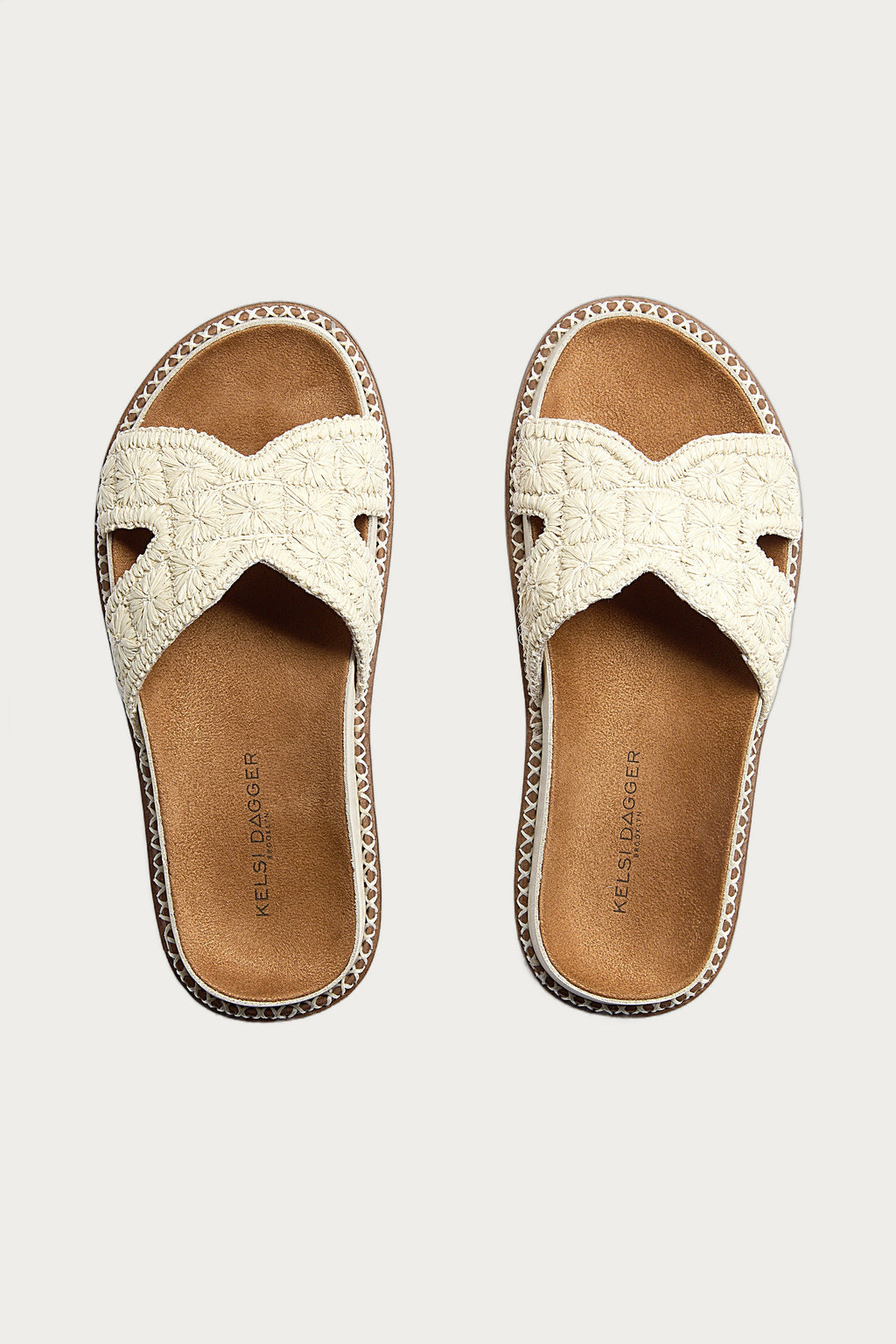 Shay Salt Raffia Slide Sandal