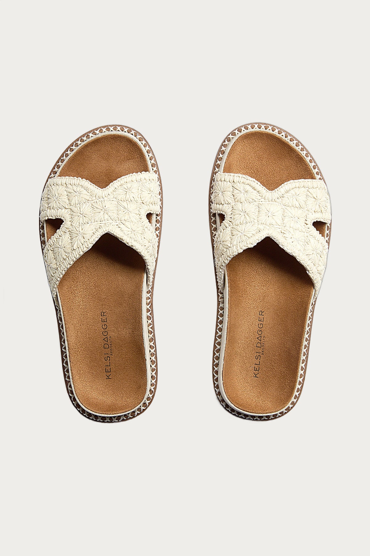 Shay Salt Raffia Slide Sandal