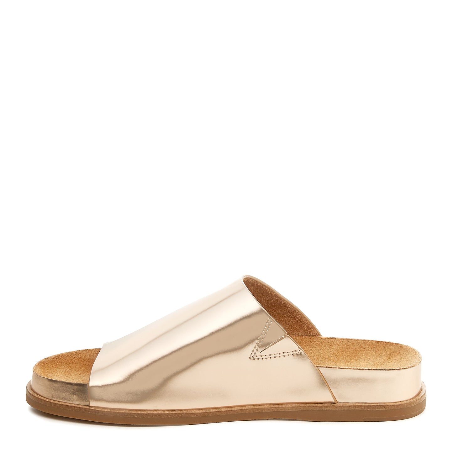 Kelsi Dagger Squish Gold Slides - Matte Elegance