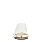 Squish White Stud Slide Sandals