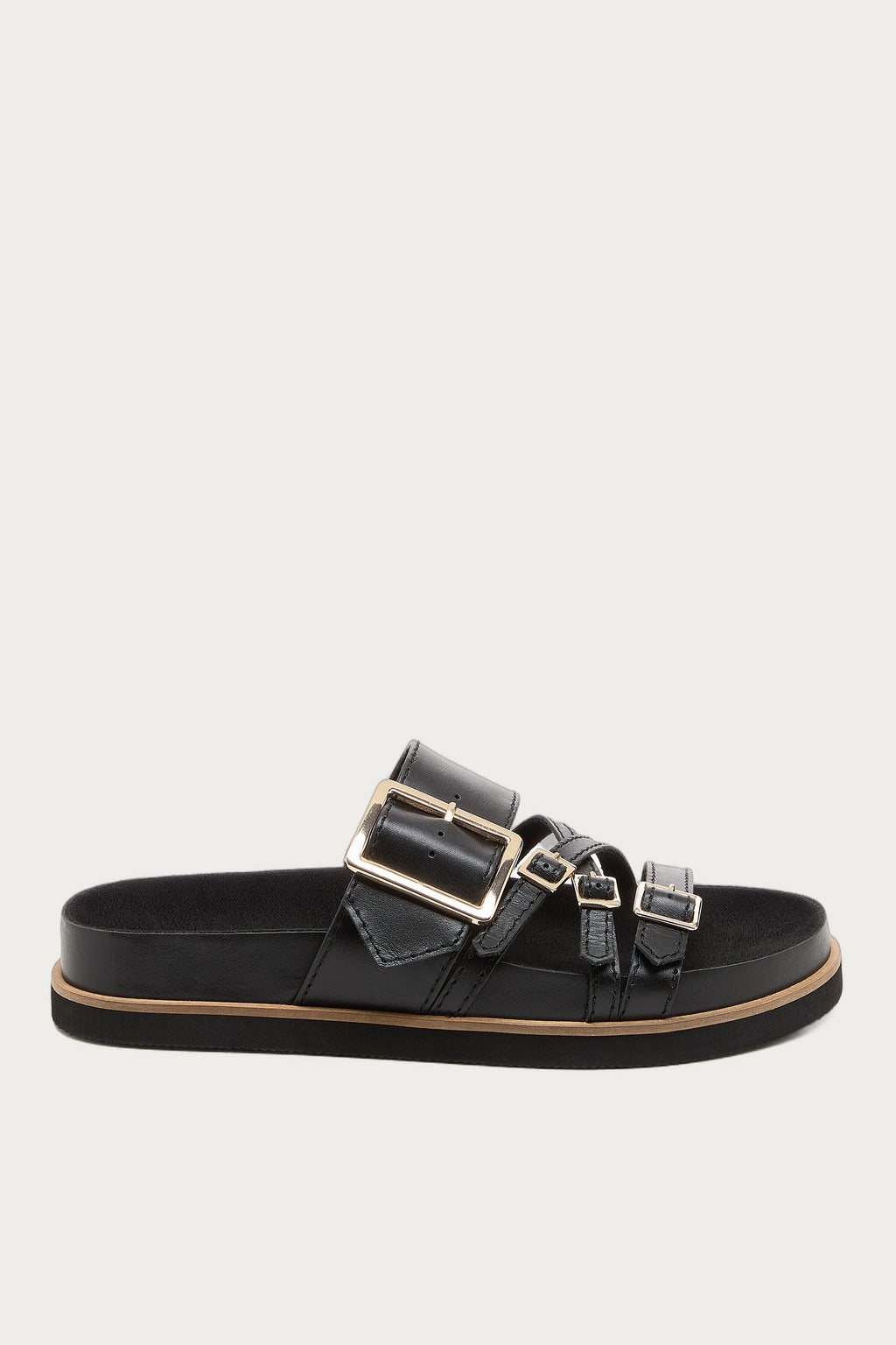 Stella Black Slide Sandals