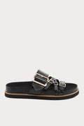 Stella Black Slide Sandals