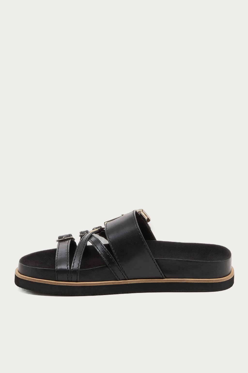Stella Black Slide Sandals