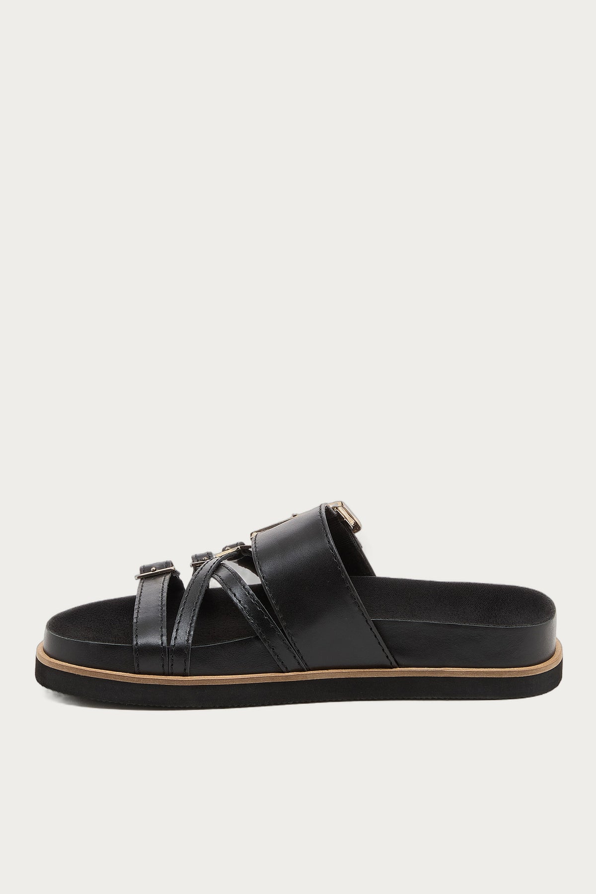 Stella Black Slide Sandals