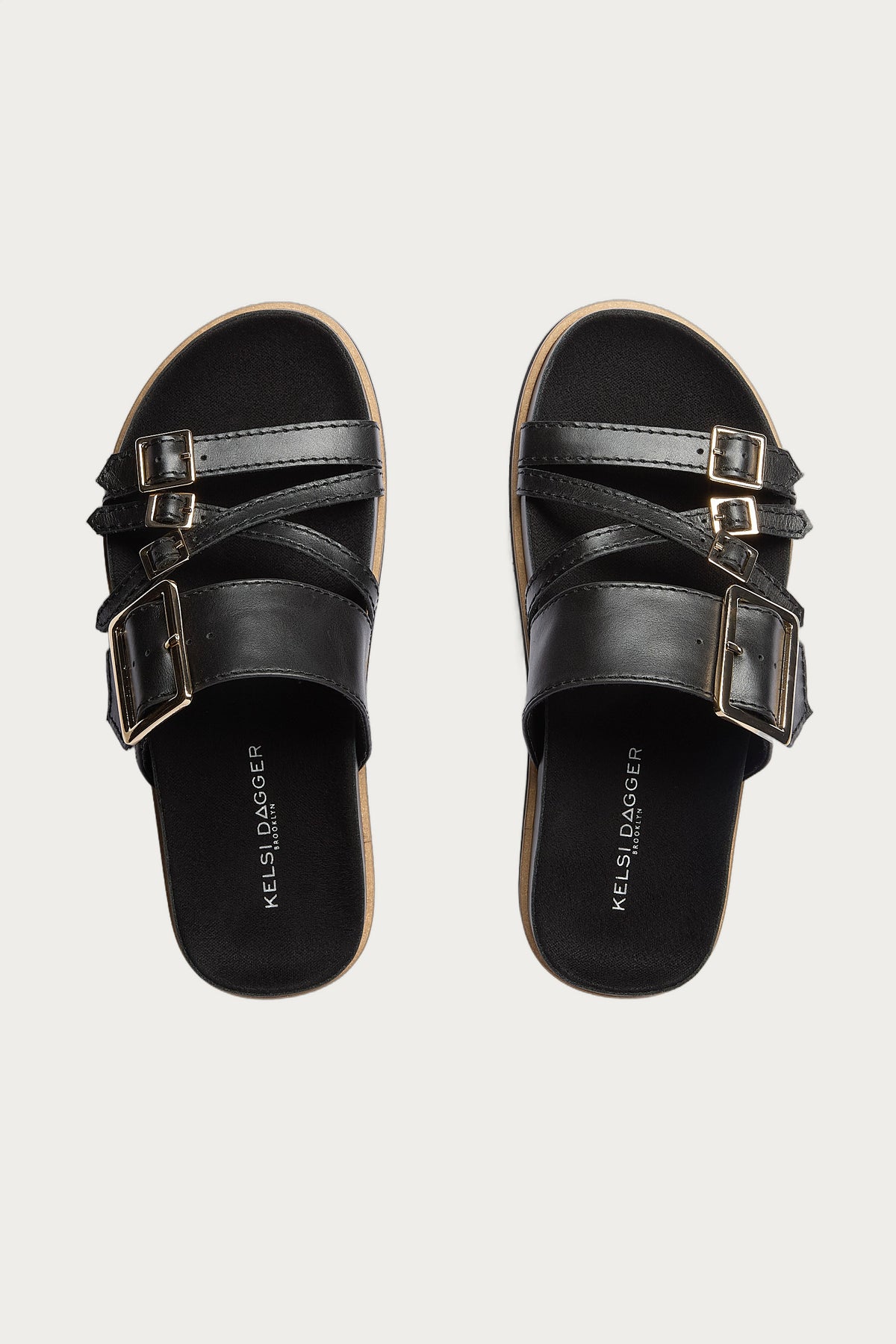 Stella Black Slide Sandals