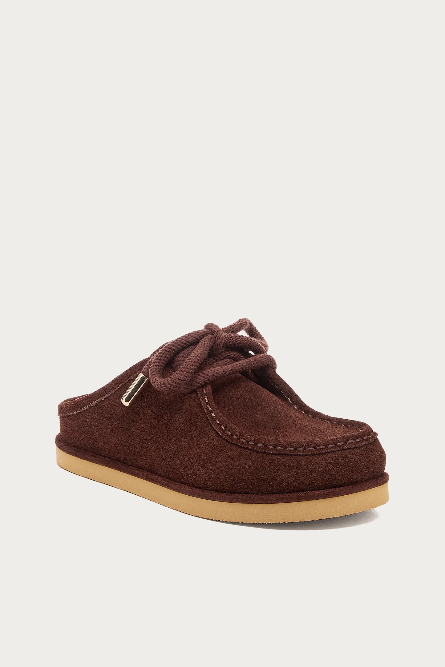 Stormy Brown Suede Mules