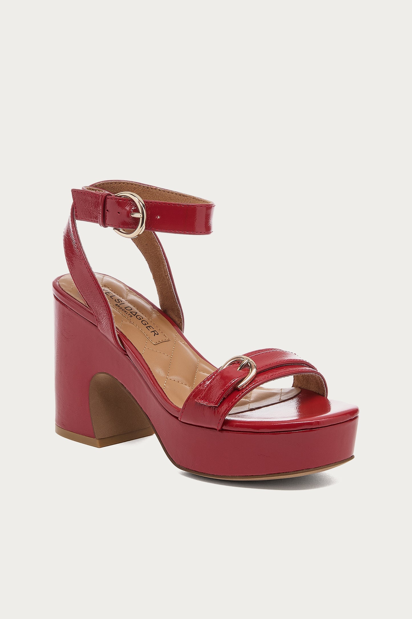 Wendy Crimson Leather Heel
