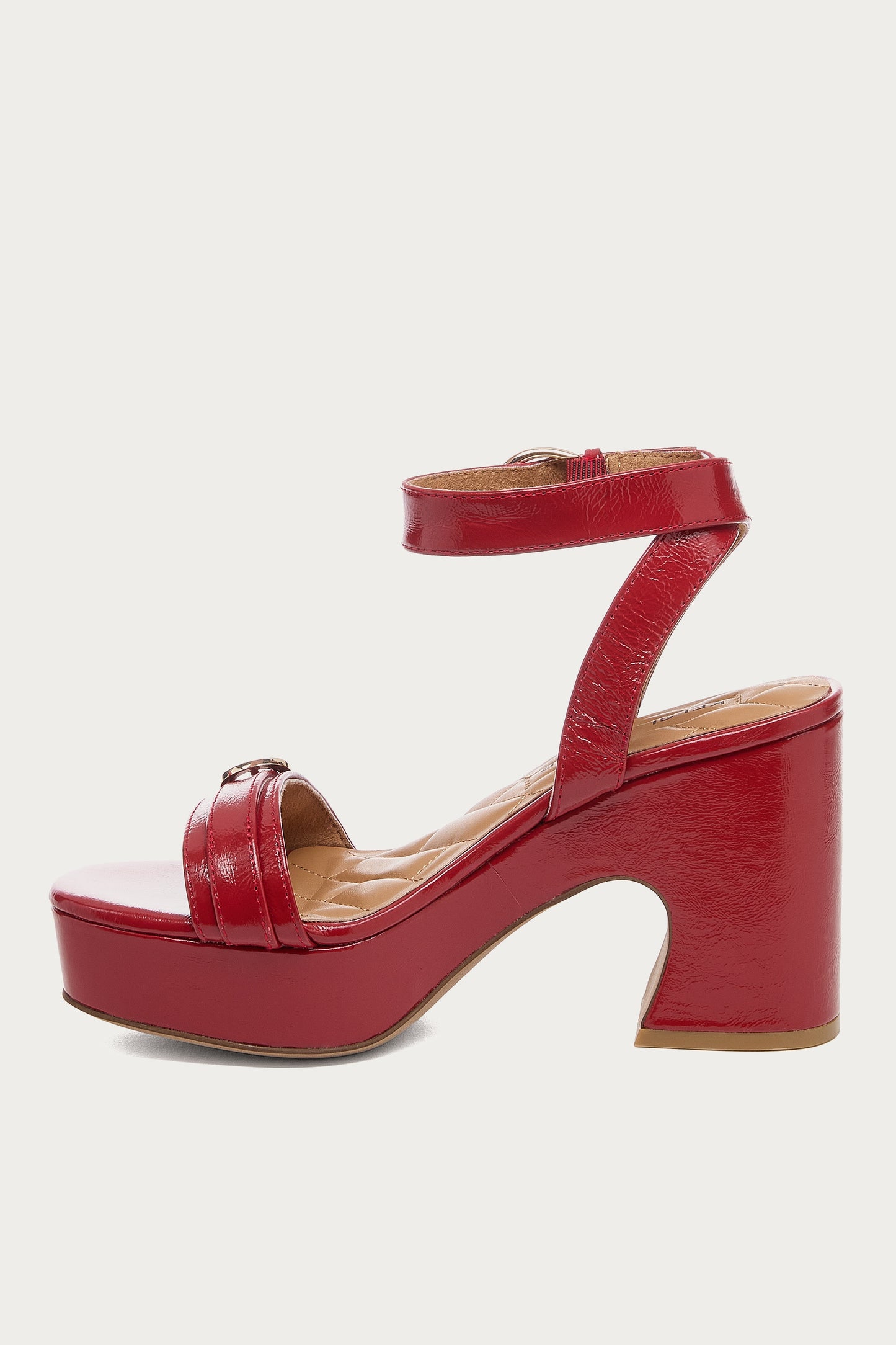 Wendy Crimson Leather Heel